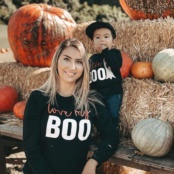 Long-Sleeved Sweater Without Hood Parent-Child Wear